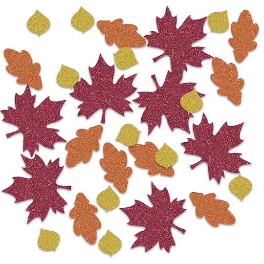 Beistle 0.5oz. Fall Leaf Deluxe Sparkle Confetti, 2ct.